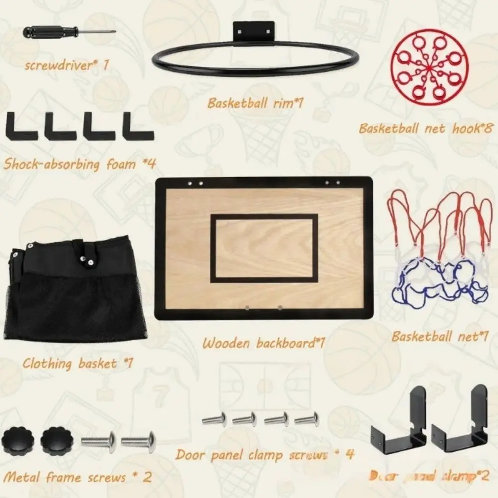 Can Be Hung Hanging Laundry Basket No Drilling Required Household Basketball Hoop Laundry Basket Large Capacity