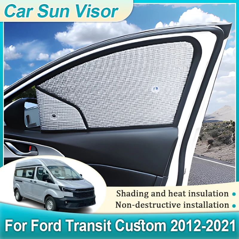 

Car Windshield Visor For Ford Transit Custom Accessories MK1 2021 2020 2019-2012 Full Windows Sun Protection Anti UV Sunshade