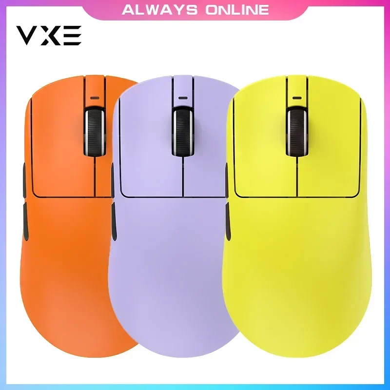 

Беспроводная Bluetooth-мышь Vxe R1 Pro Max, легкая игровая мышь Paw3395 Nordic52840 2 кГц с низкой задержкой, Fps