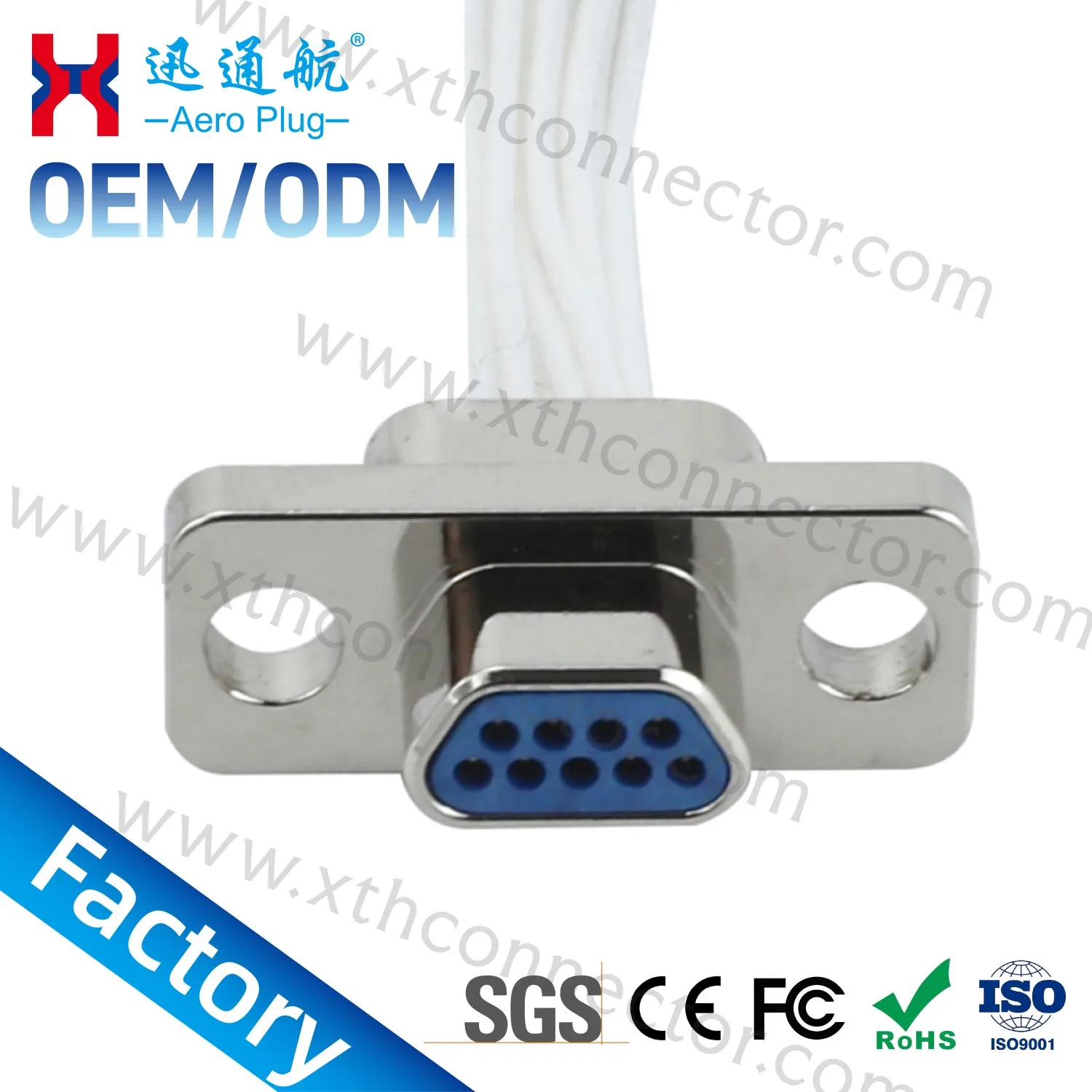 J30J-9TJL plug Micro Rectangular Connector 9 Pin Male Crimp High Reliability Aviation Signal Plug for Aerospace Industrial Grade