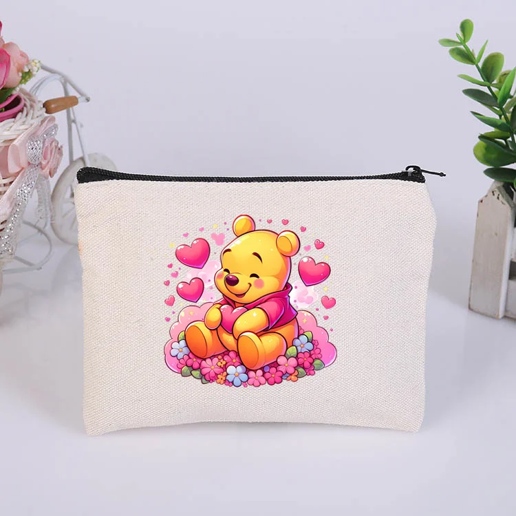 Winnie The Pooh New Women Makeup Bags Organizer Boxes Girl's Cosmetics Bag Women's Lipstick Storage  Cosmetic Bags Pencil Case