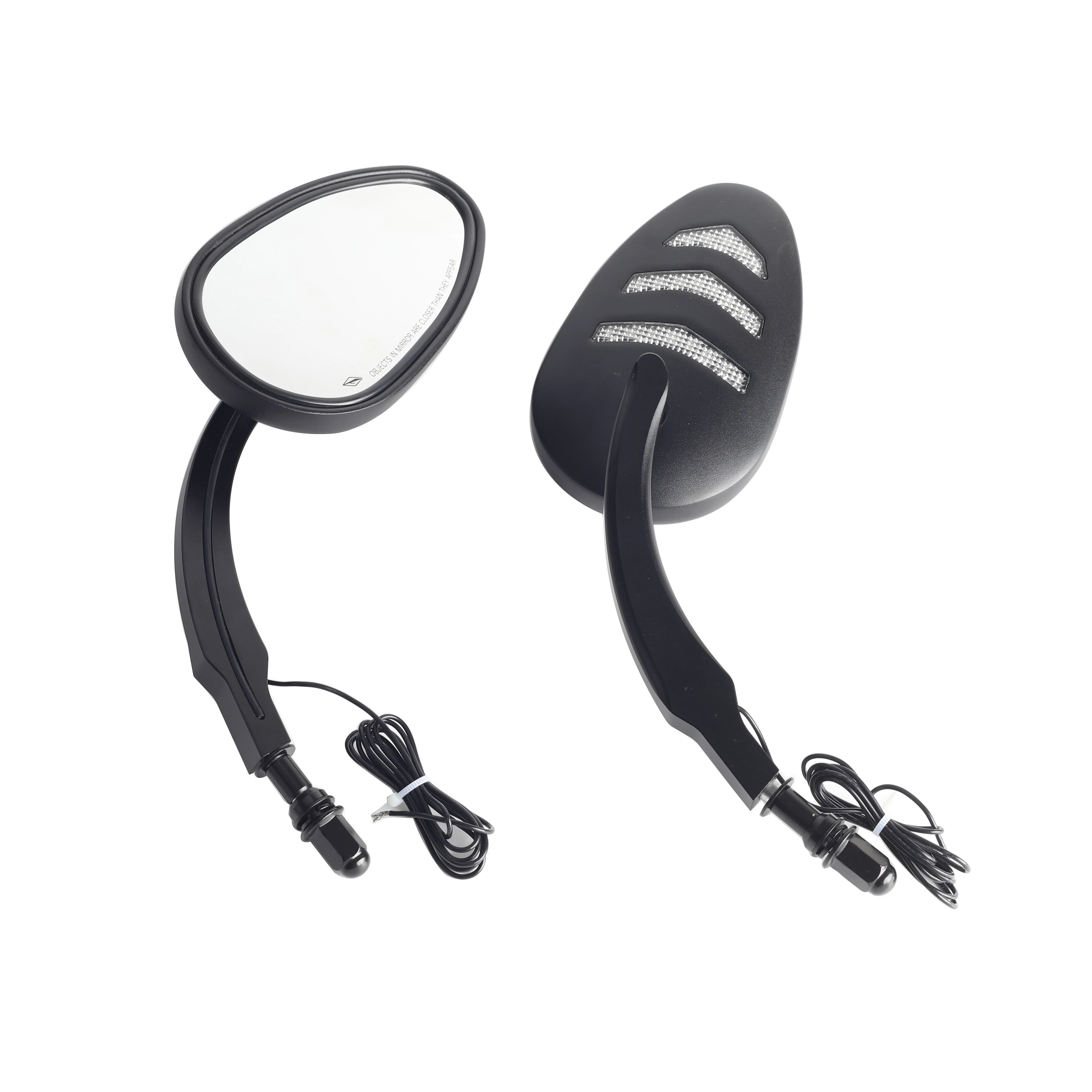 Motorcycle Arrow Style LED Turn Signal Light Mirror for Harley Road King 2014-up Sportster Softail Dyna Rear View Side Mirrors