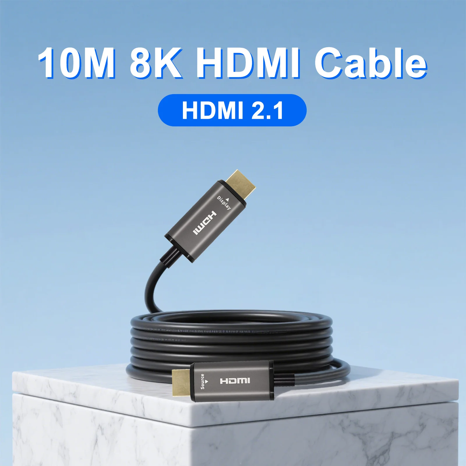 

8K HD Cable HDMI-Compatible Fiber Optical HD 2.1 up to 8K60Hz 10m High Speed Video Cable for HDTV Laptop Projector PS5