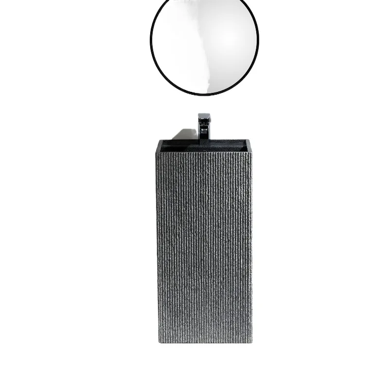 

Stone sink, column washbasin, floor-to-ceiling courtyard, outdoor pool, basin