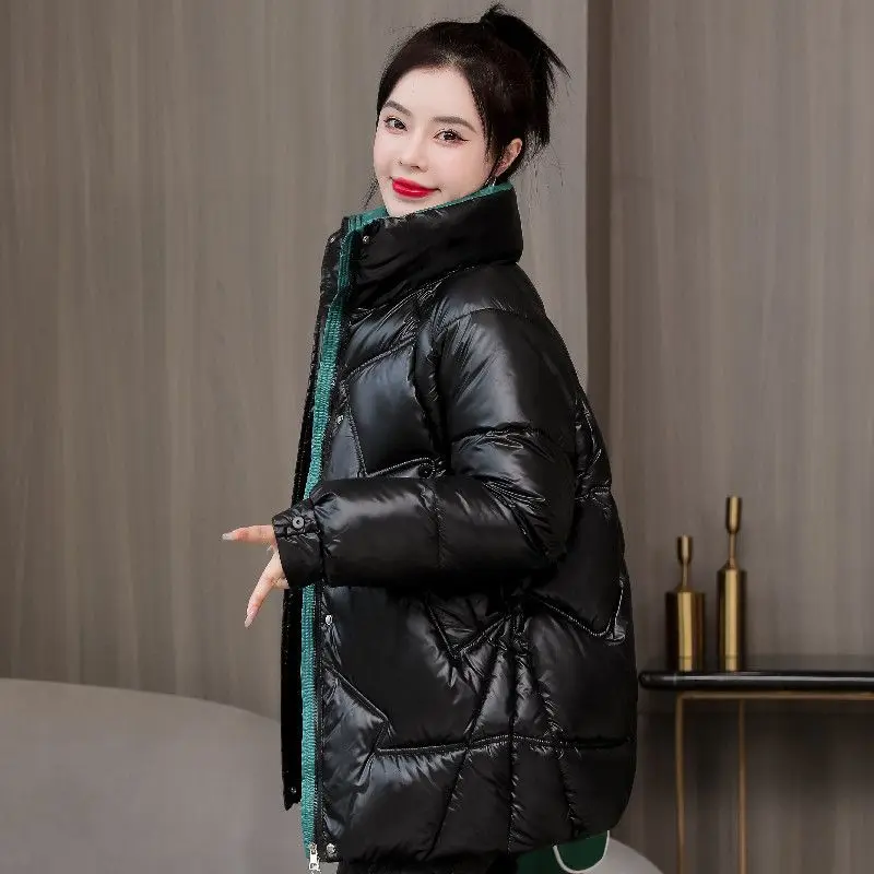 2023 New Winter Down Cotton Coat Women Winter Jacket  Korean Edition Loose, Lightweight, and Warm Standing Collar Winter Coat