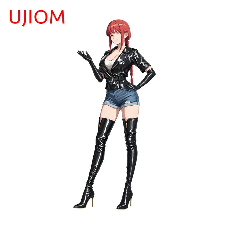 UJIOM Makima Seductive Waifu Wall Sticker Eye Catching Standing Posture Sunscreen Picture Decal Creative Personality Wallpapers