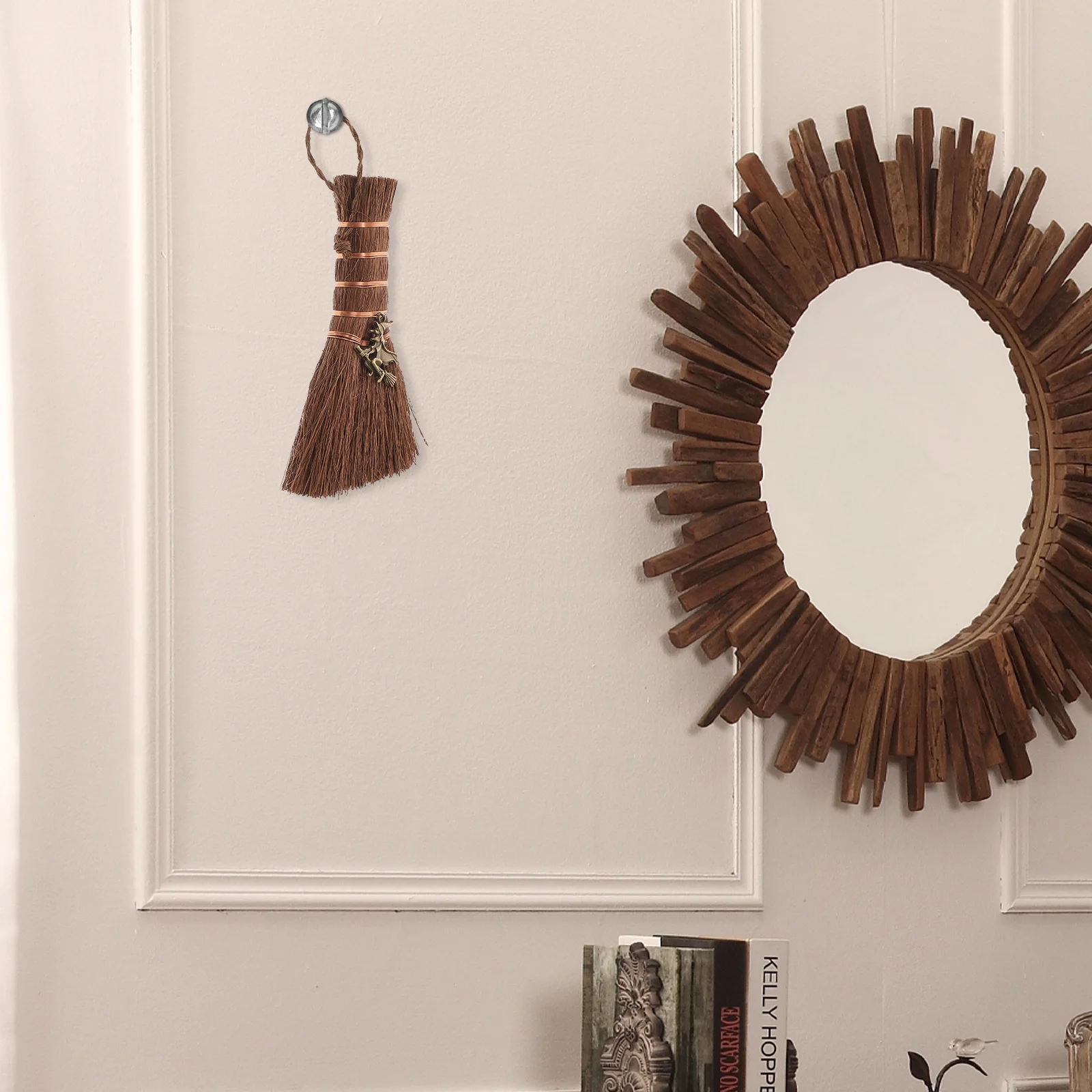 هالوين مكنسة سحر قلادة رائعة براون مكنسة الساحرة سيارة معلقة ديكور DIY الحرفية قلادة لديكور المنزل الطرف #5