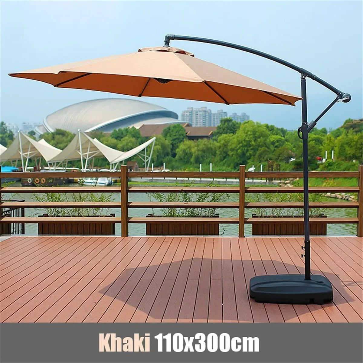 300cm Beach Sunshade Umbrella Fabric Cloth Canopy Parasol Tent Cover Waterproof Anticorrosion Patio Garden Outdoor Umbrella