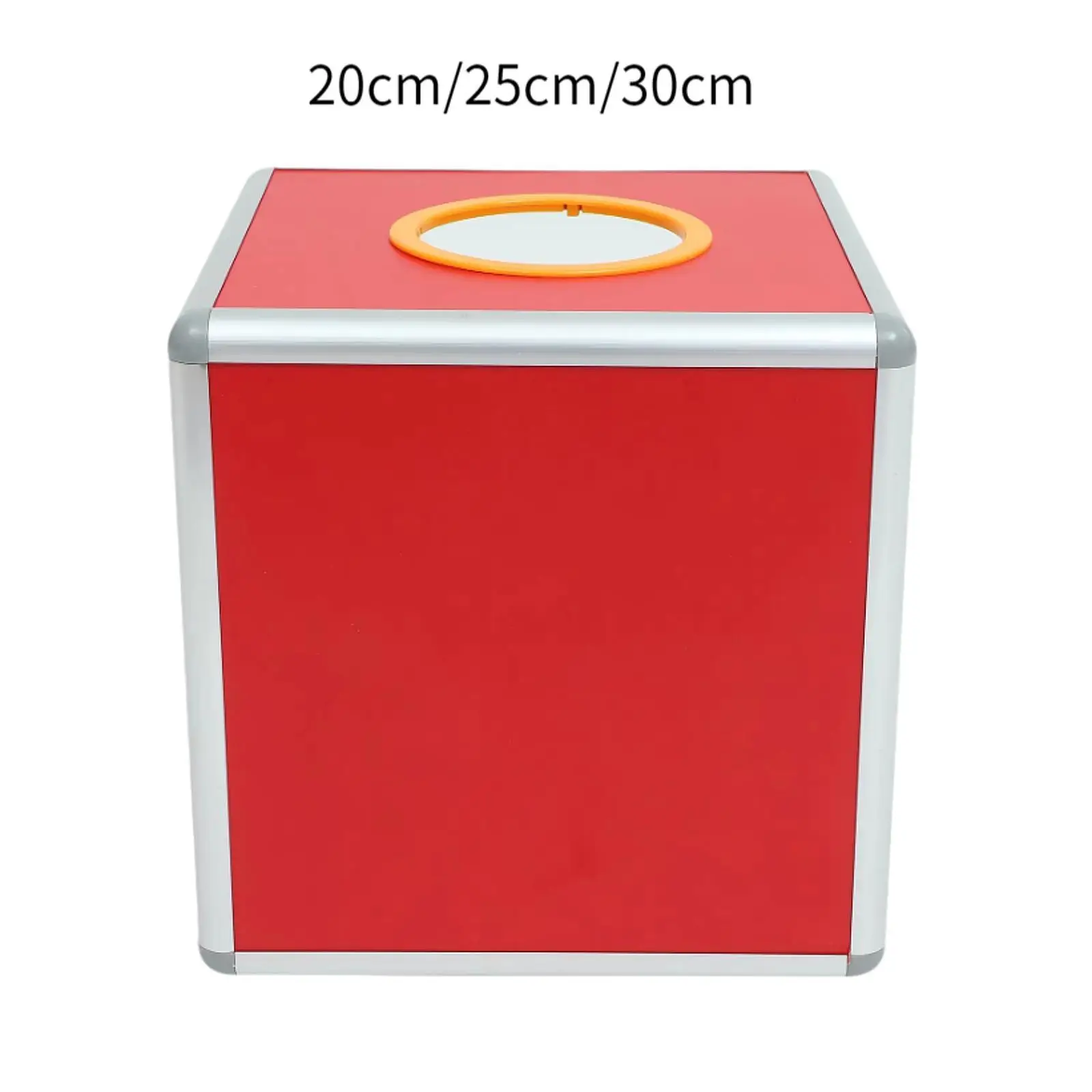 Lottery Box Fundraising Cubic Storage Container Square with Slot Easy Assembly Raffle Supplies Red Suggestion Mailbox Ballot Box