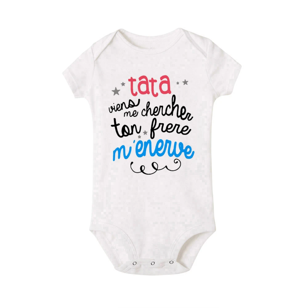 Aunt Come Get Me Your Brother Annoys Me Baby Bodysuits Funny Toddler Jumpsuit Summer Infant Short Sleeve Outfits Unisex Rompers