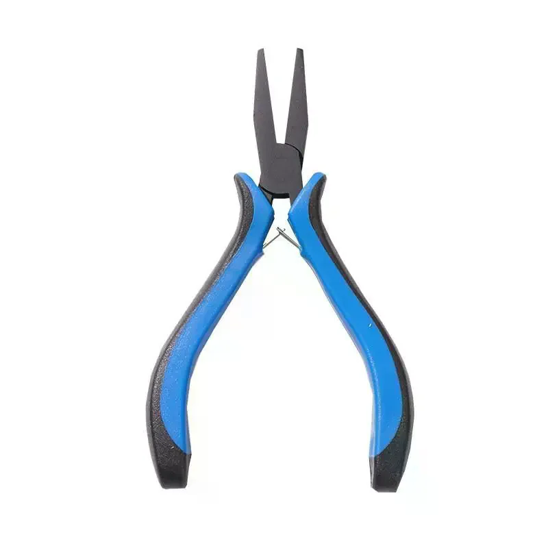 Flat Nose Pliers With Non Slip Grips DIY Hand Tie Hook Pliers Jewelry Cable Pliers Cable Pliers Dip Plastic Handle Tool Pliers