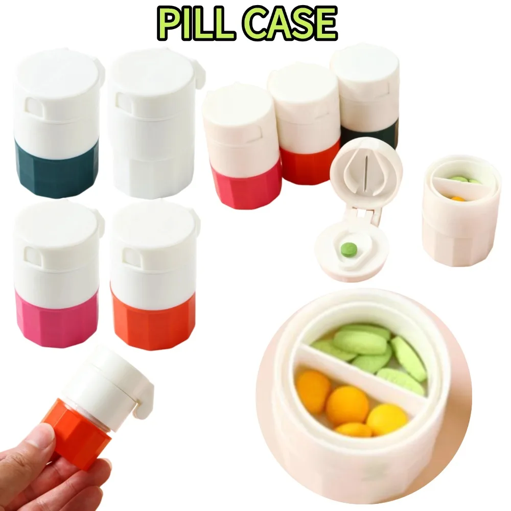 Pill Cutter Crushers 4 Layer Powder Tablet Grinders Medicine Splitter Boxes Storage Case Organizer for Travel Hand Tools
