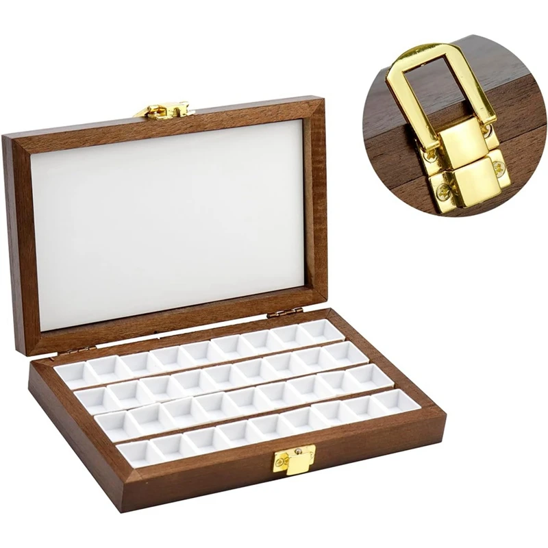 لوحة طلاء خشبية مائية محمولة ، صندوق فارغ ، 36 خلية