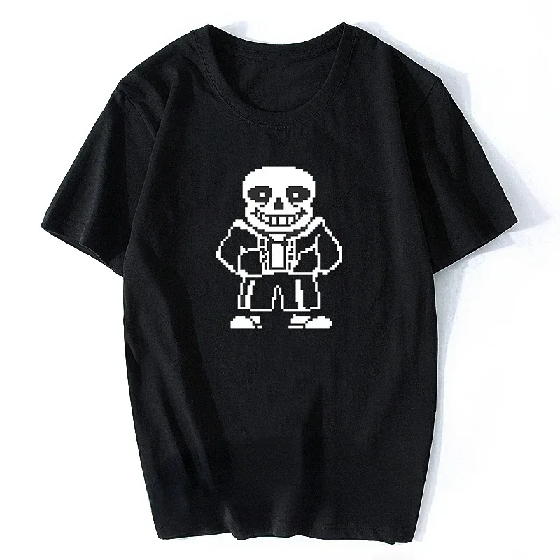 Papyrus Printed Game Undertale Skull Brother Sans Summer Short Sleeve O-Neck manga streetweat cartoon vintage tops lnformal new