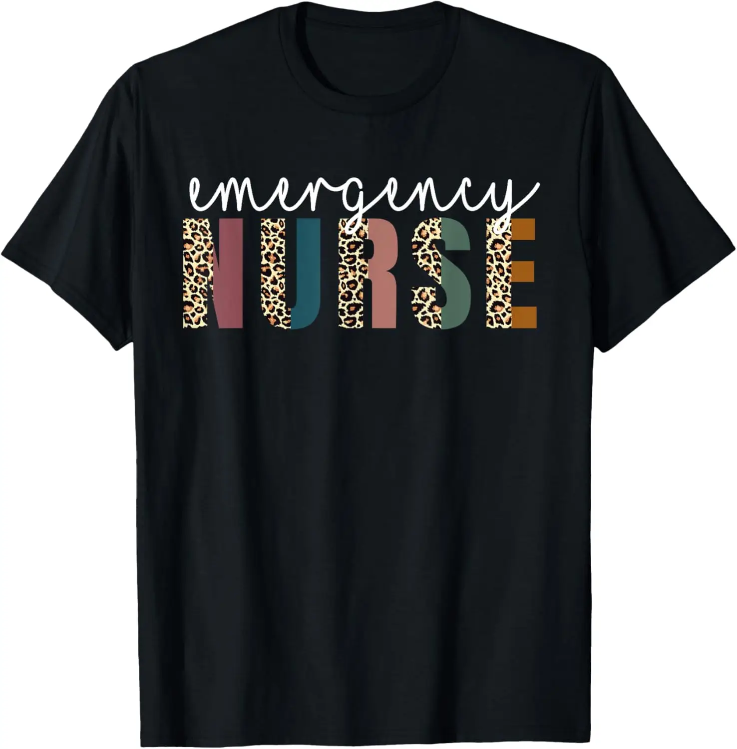 Leopard Emergency Nurse ER Trauma & Emergency Department T-Shirt