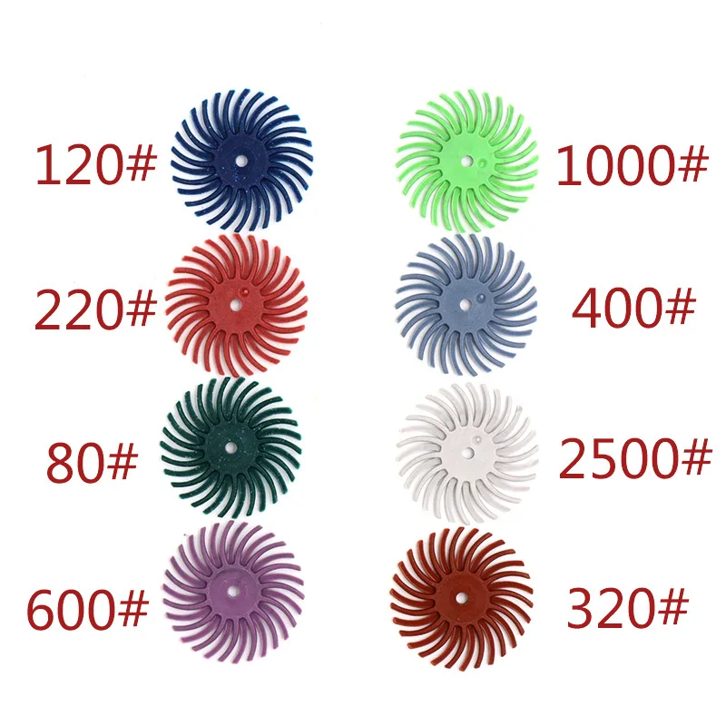 80~2000 Grit Radial Bristle Disc Abrasive Brush 2.35mm/3mm Shank Detail Polishing Wheel For Dremel Rotary Tool Accessories