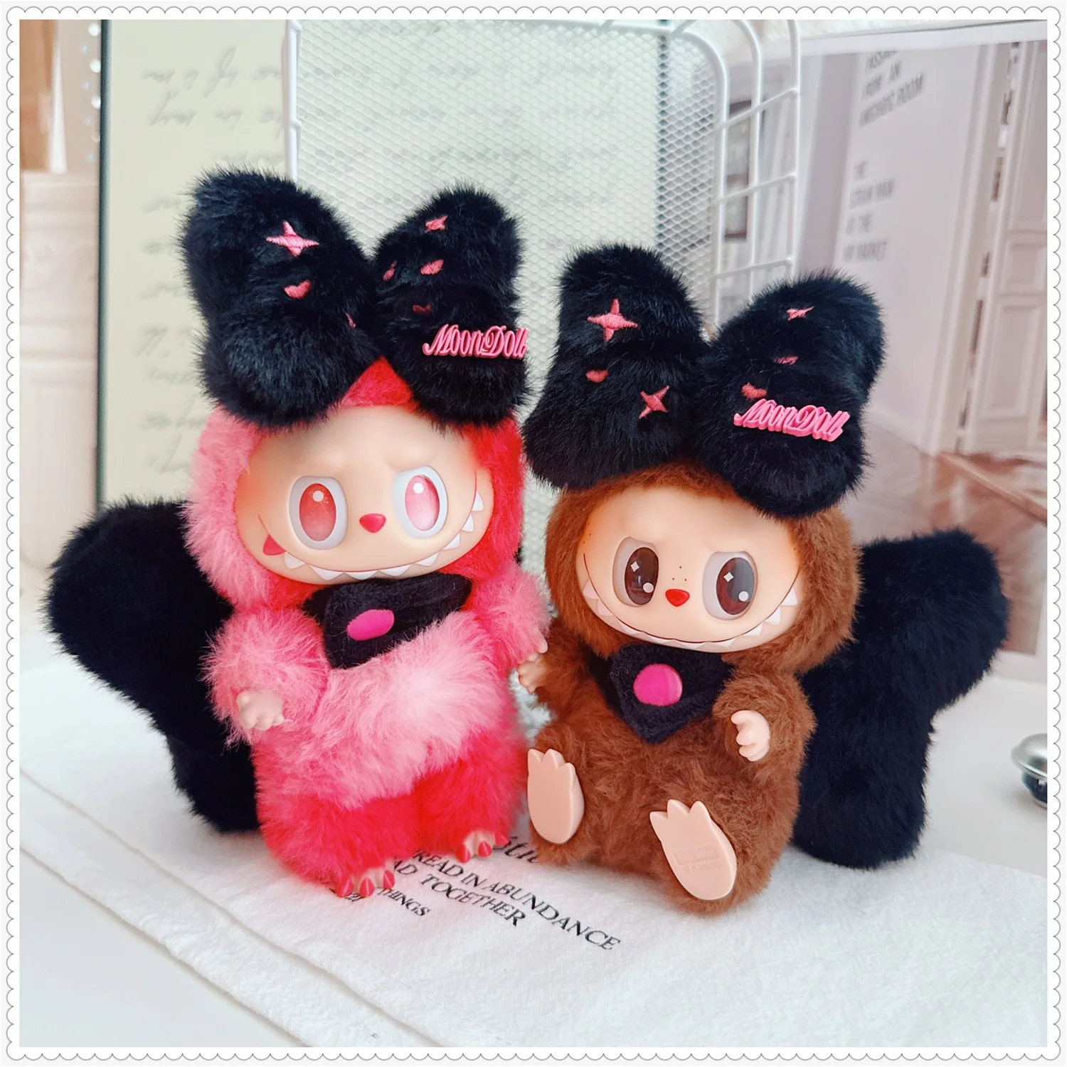 

Милые наряды для кукол, аксессуары для первого, 2, 3-го поколения, одежда для куклы Labubu 15 см/17 см, украшенная плюшевой звездой, большой бант