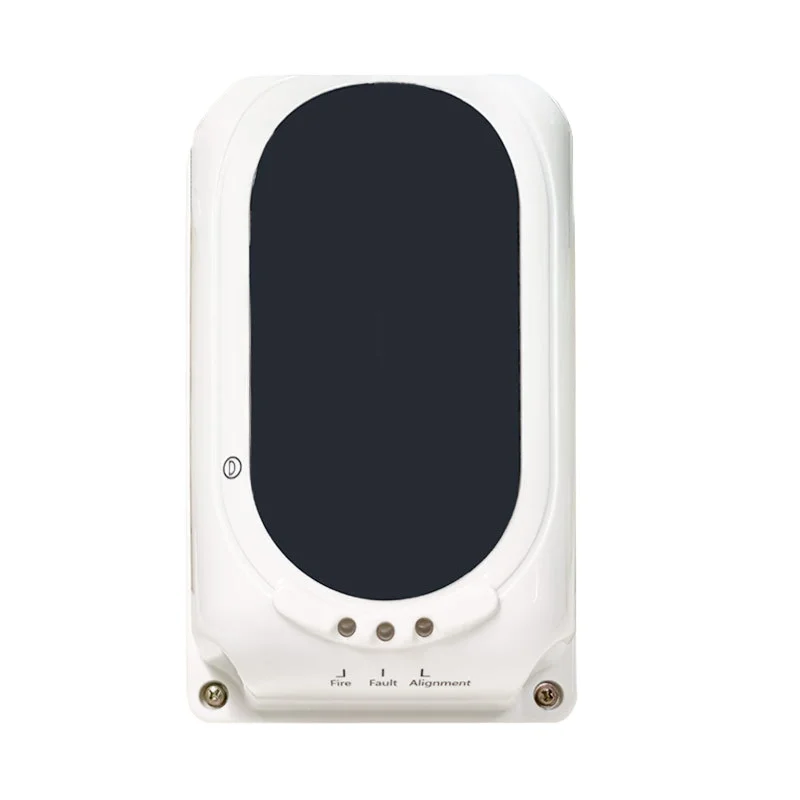 Linear beam of light smoke detector belt