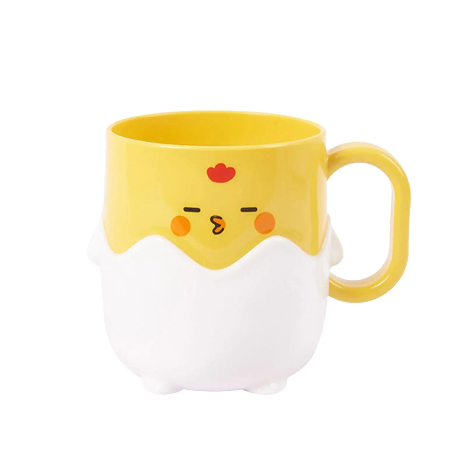 Cartoon Chicken Toothbrush Cup Smooth Surface Comfortable Handle Creative Drinking Mug for Child Teens Kids Boys Girls Outing