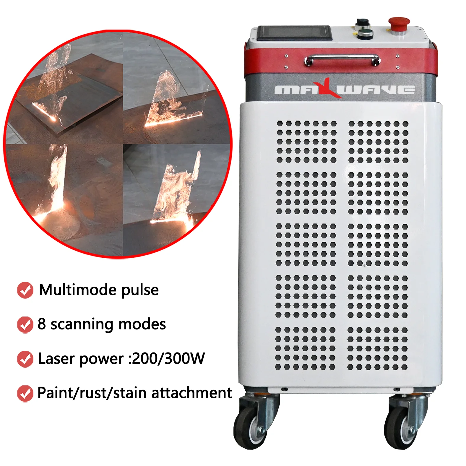 

100w Laser Cleaning Machine 220V 110V Multimode Pulse Oxide Painting Coating Removal Laser Cleaning Machine Handheld Handheld