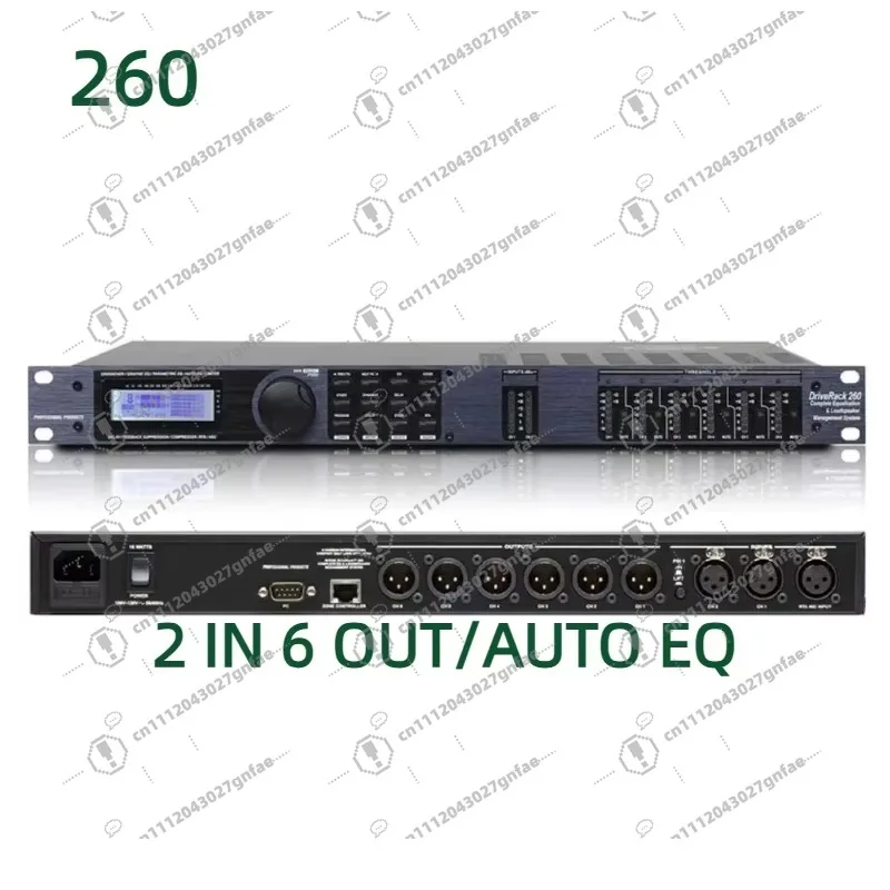 High Performance 2 Channel 6 Output 400W USB Audio Processor Controller 4 Ohm Metal Stage Performance System