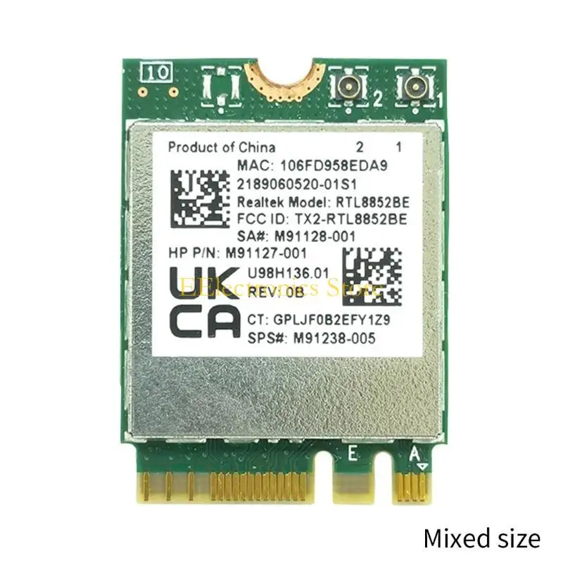 B03C WIFI 6 Dual-Band AX1800 Realtek- RTL8852BE M2-NGFF ADAPTER BT5.2 WIRELESS WLAN