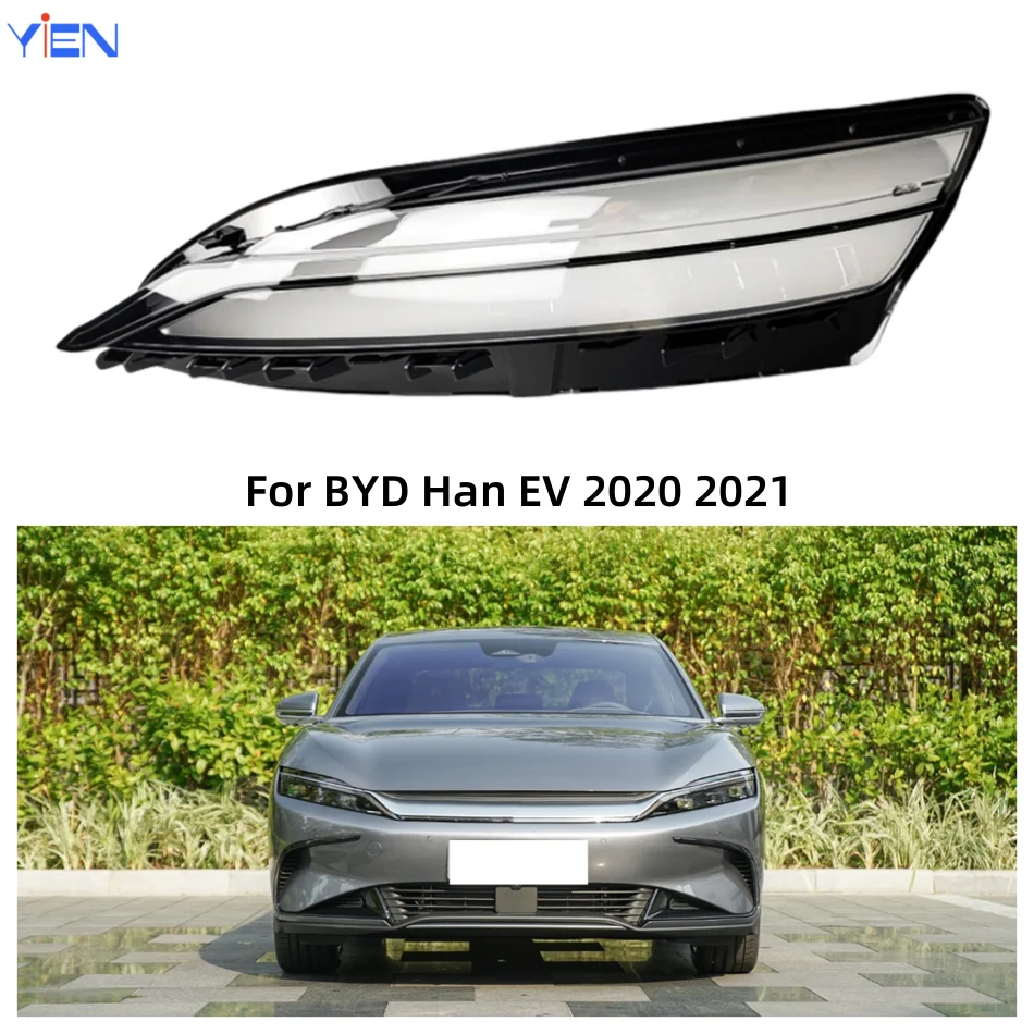 

For BYD Han EV 2020 2021 Car Internal Spare Parts Lampshade Caps Headlight Cover Car Front Headlight Lens Cover Lights Shell