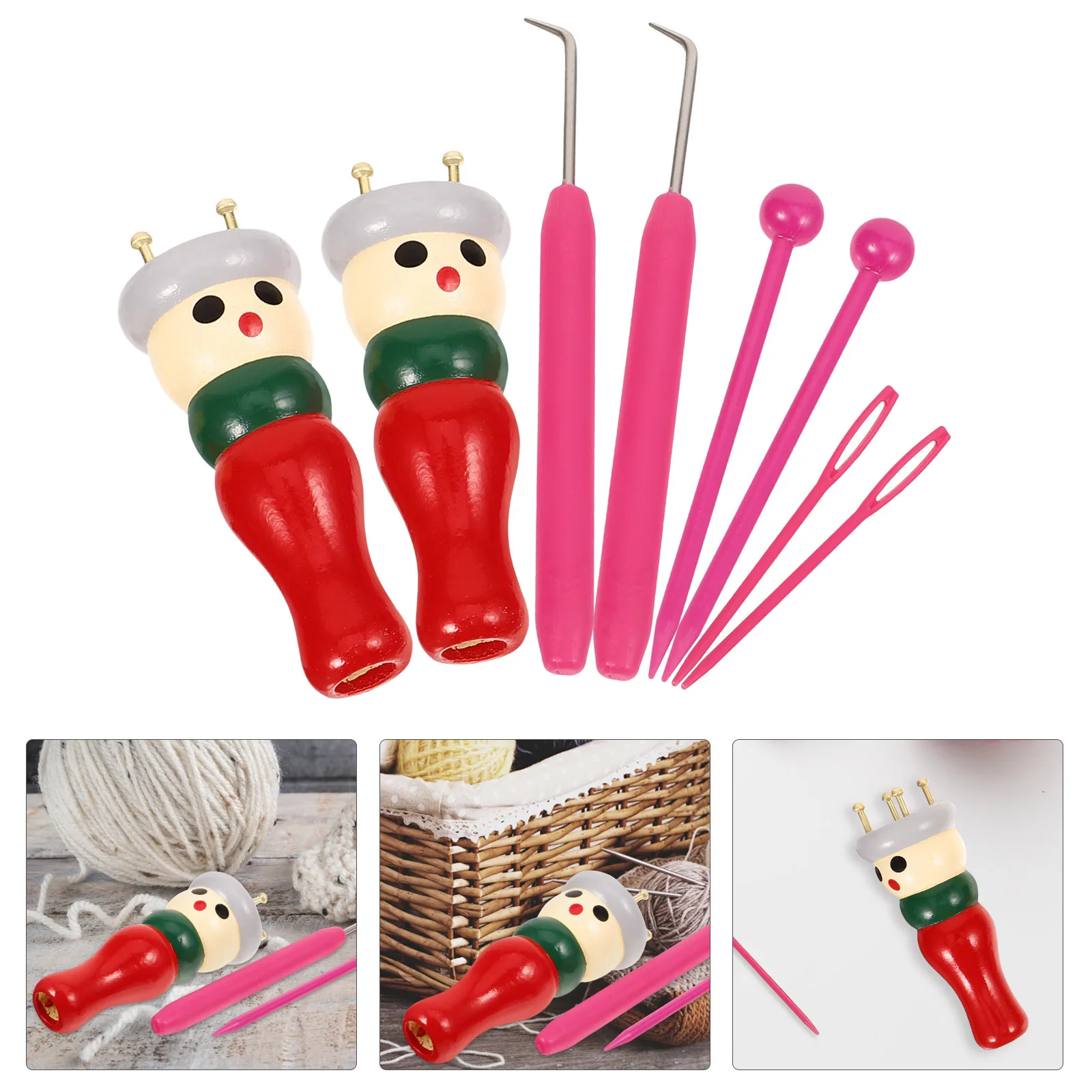 

1Set Yarn Wool Knitter Lightweight Small Size Knitting Tool for Home Cross Stitch Needles DIY Craft Knit Supplies