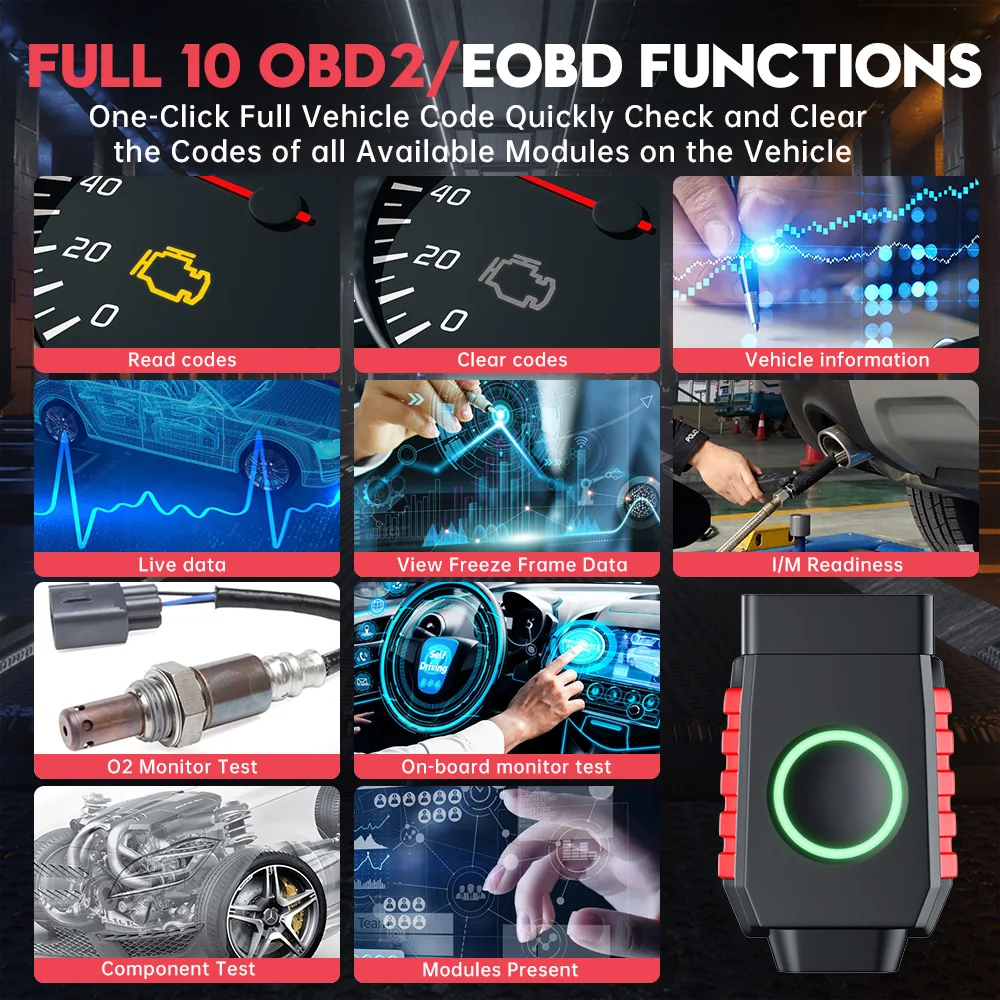 Vident iSmartDiag510Pro Car Scanner All System Diagnosis 28 Reset Function OBDII Full Function Lifetime free update