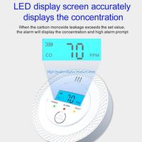 U2JE Carbon Monoxide Alarm Detectors Battery Operated LCD Display CO Monitor High Sensitivity CO Detectors for Home Safety