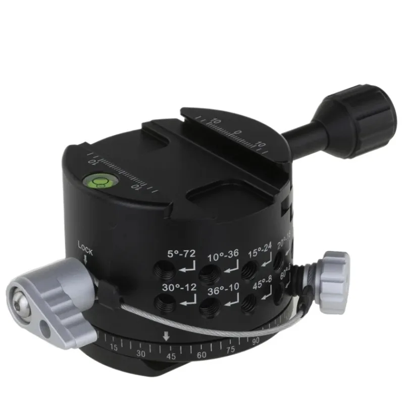

10 degree gimbal, indexing head, panoramic linkage gimbal, 360 degree rotating clamp holder