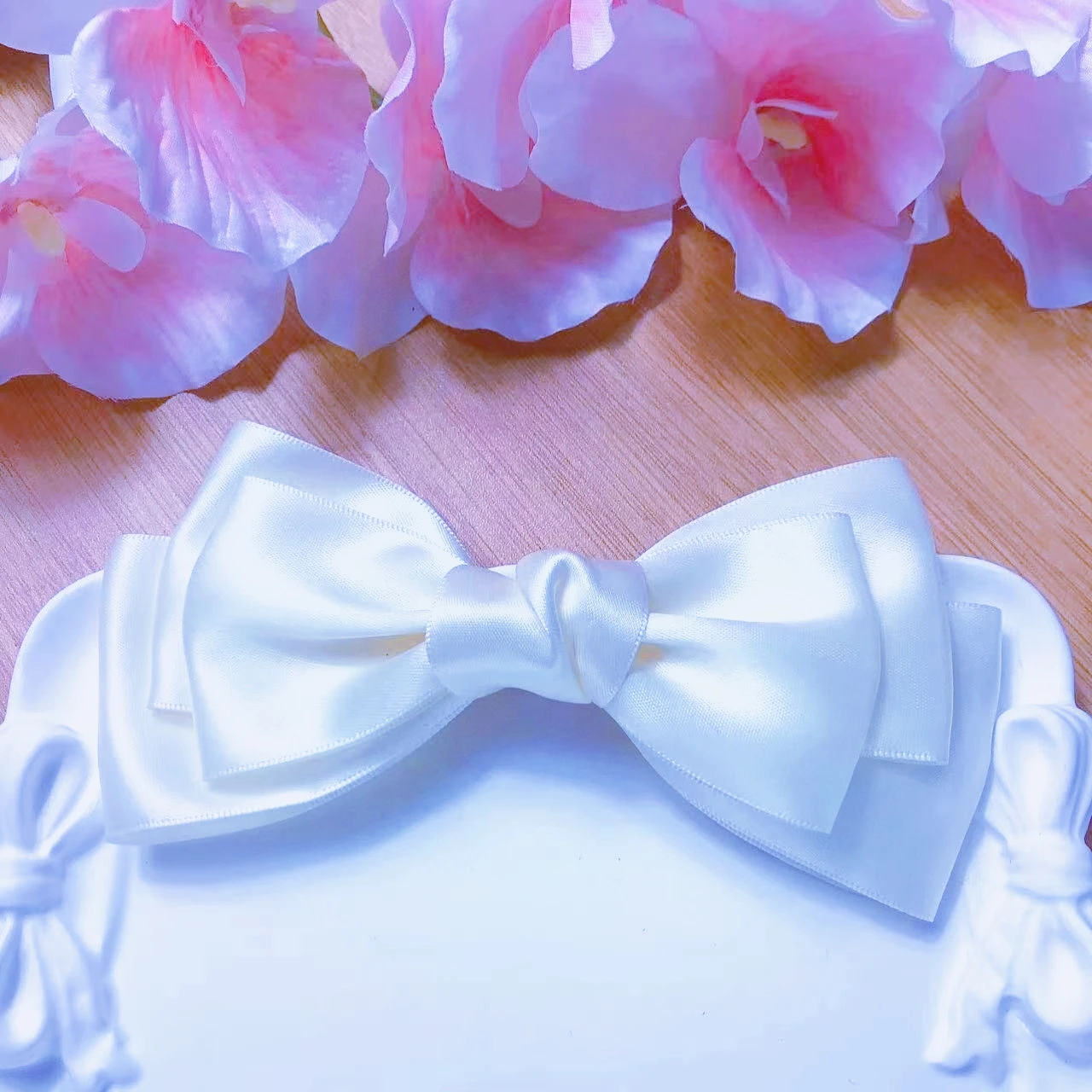 Bridesmaid Sweet White Bow Hairpins Solid Color Big Bowknot Hair Clips Women Girls Barrettes Clip Party Wedding Hair Accessories