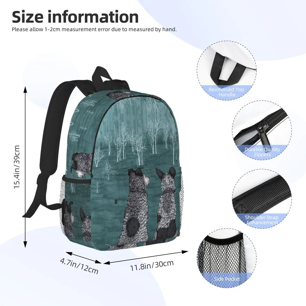 Australian Cattle Dog Blue Heeler Backpack Student Boys Girls BookBag Men Women School Bag Laptop Shoulder Bags