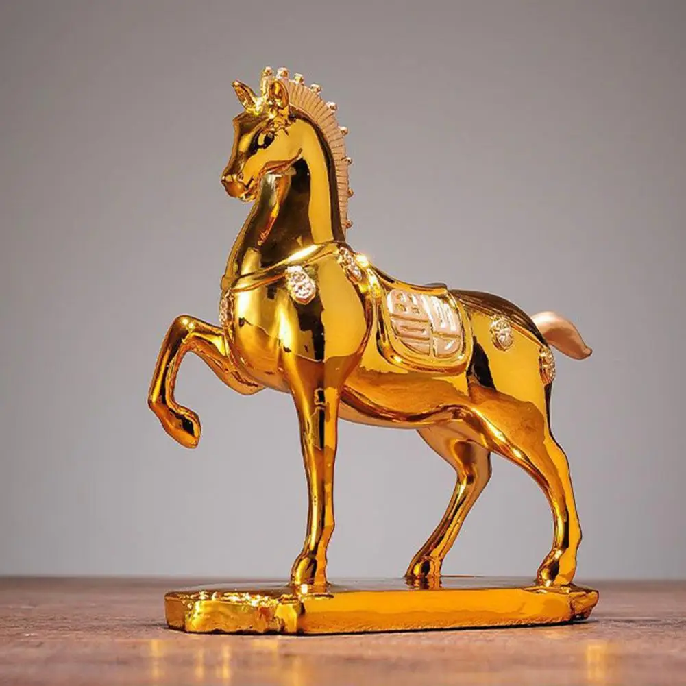 Decorative Horse Sculpture Realistic Miniature Horse Figurine Resin Statue Simulated Pony Sculpture Decoration Unique