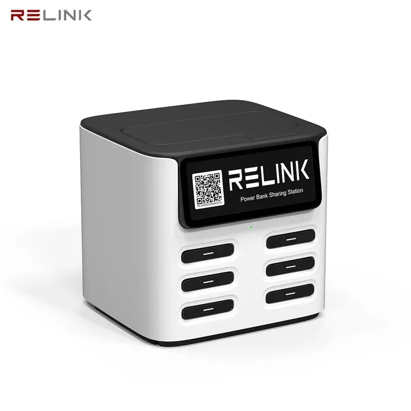 Hot Sale 40W 6 Slots Shared Power Bank Rental Charging Station Mobile Phone Charging Kiosk Custom Logo Color for