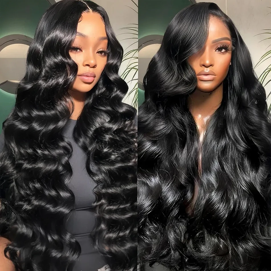 Transparent Body Wave 200 Density 13x4 Lace Front Wig PrePlucked For Black Women 13x5 HD Lace Frontal Human Hair Wig