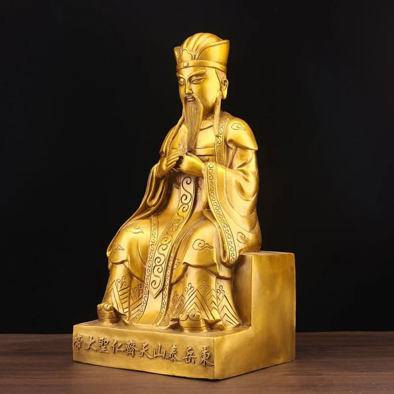 Pure Copper Statues Of The Five Great Mountains' Emperors (East , South , North , West Mountain, Middle
