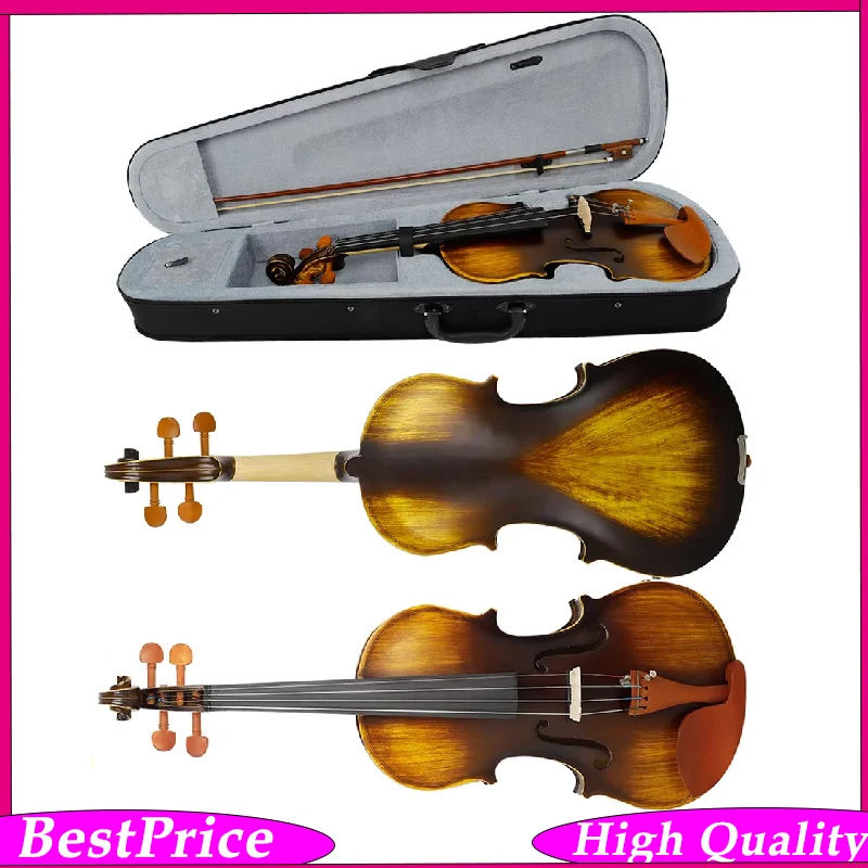 

AV-E310 Acoustic EQ Violin 4/4 Violin Solid Wood Matte EQ Electric Acoustic Violin Fiddle With Case Bow Professional Violin