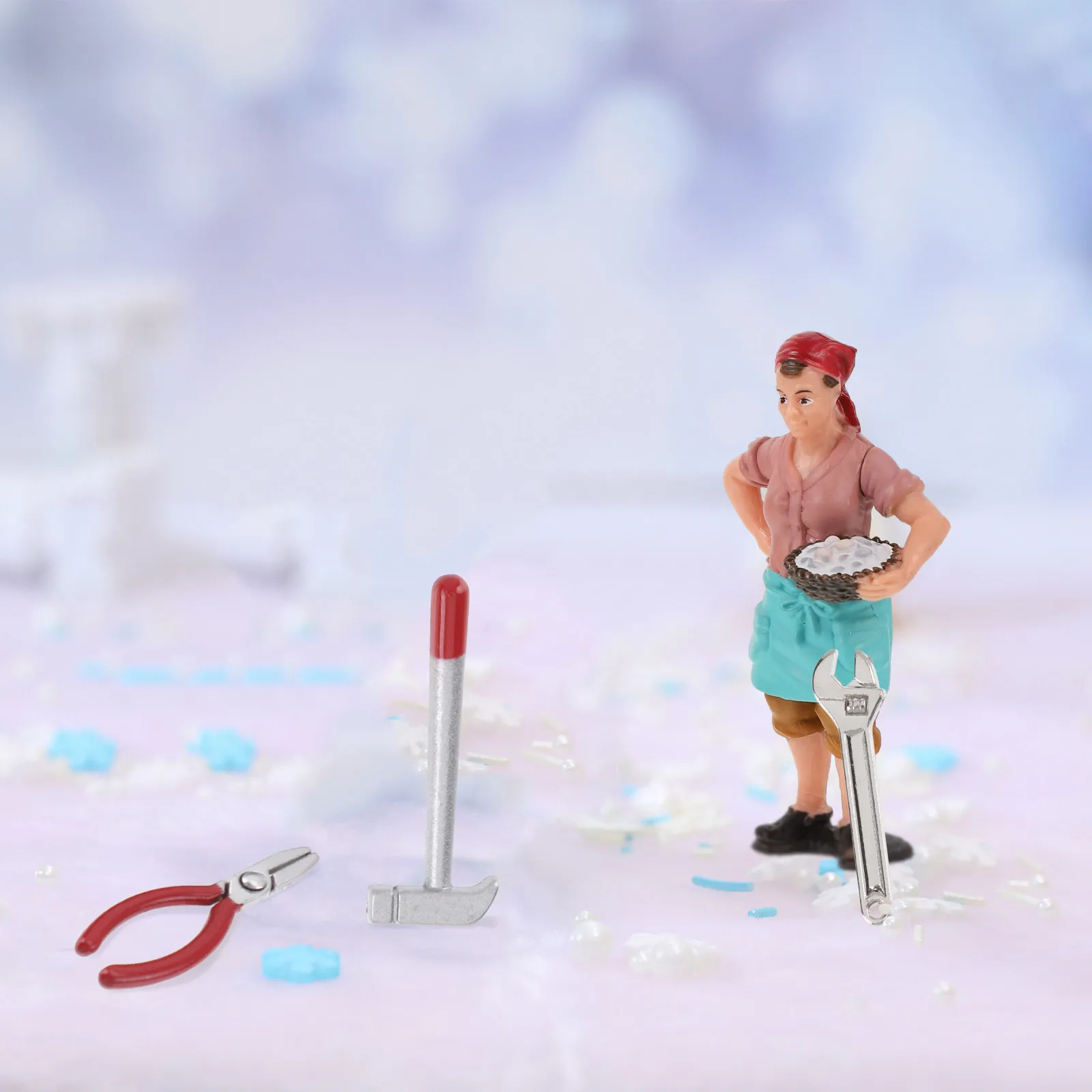 

Набор миниатюрных инструментов для домашнего ремонта: портативный мини-молоток, гаечный ключ, тонкие аксессуары, микро-аксессуары для декора дома