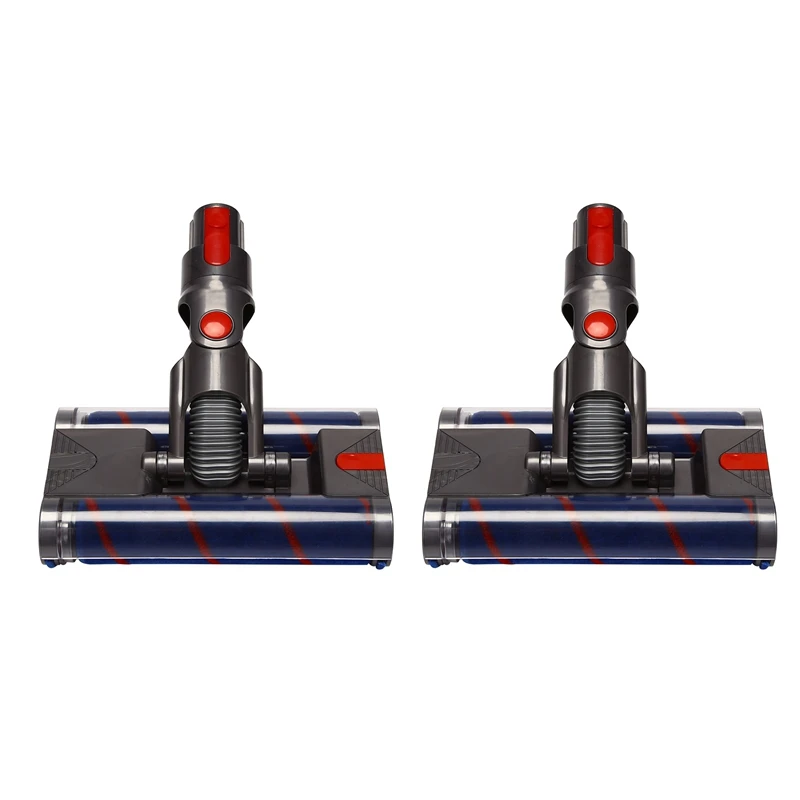 

2X Motorized Double Floor Brush Head Tool For Dyson V8 V7 V10 V11 Vacuum Cleaner Soft Sweeper Roller Head Floor Brush