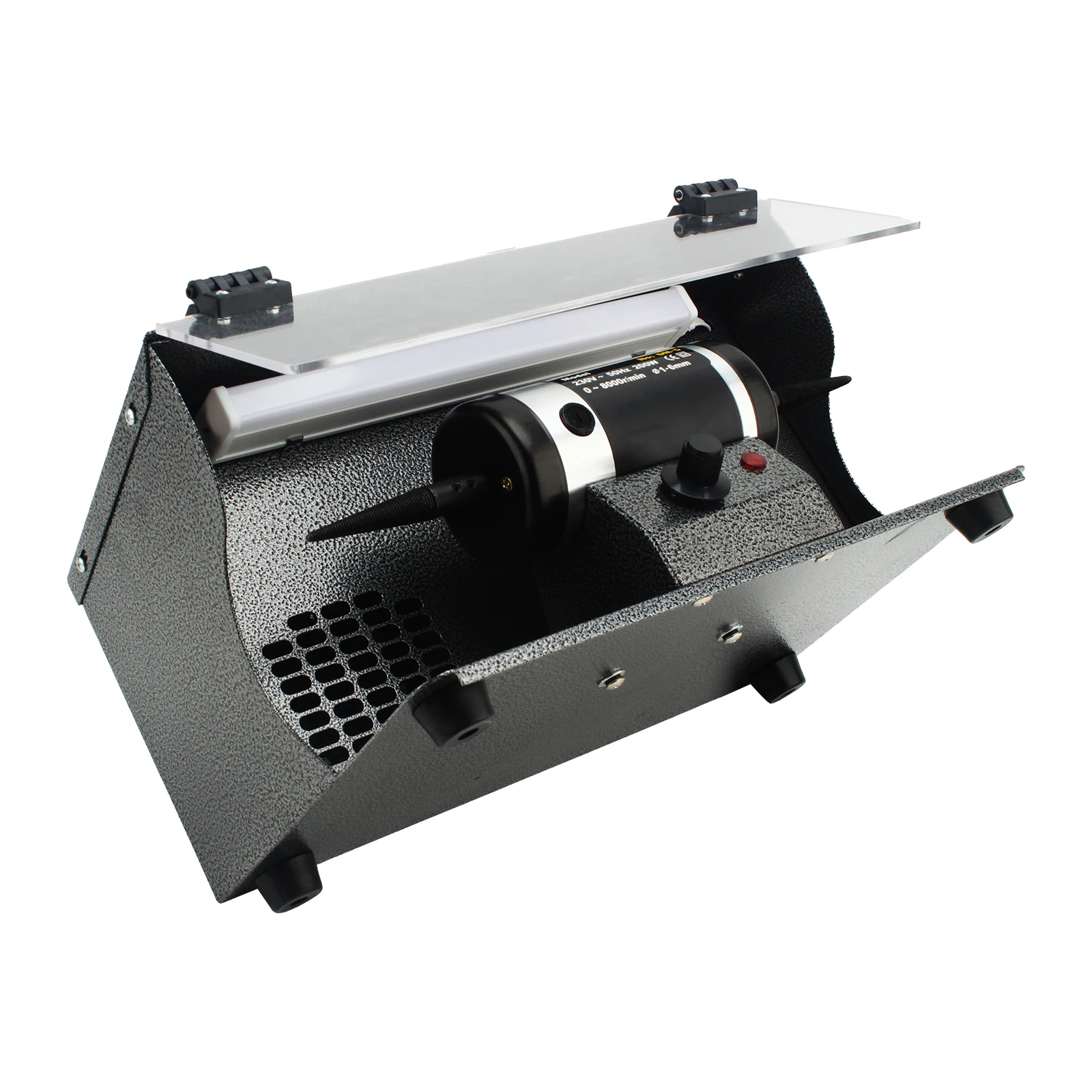DM-5 Jewelry Polishing Machine 200W 8000RPM Desktop Polisher with Dust Collector for Jewelry Making and Repair