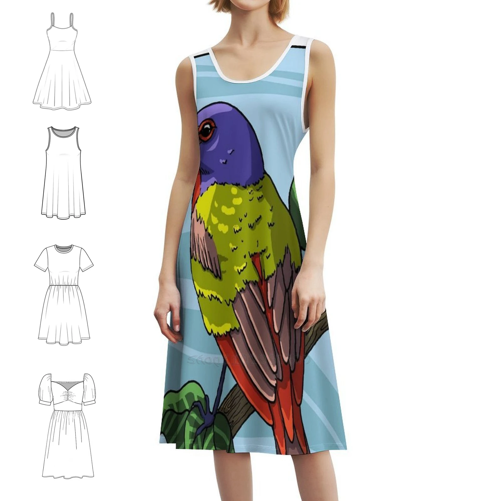 

This Is My Interpretation Of It. Hand Drawn And Korean Style Dress For Women Elegant Casual Dress For Party Or Daily Wear The