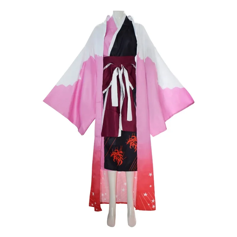 Ozaki Kouyou Cosplay Costume Koyo Japanese Anime Red Printing Kimono Women Carnival Party Suit view 3