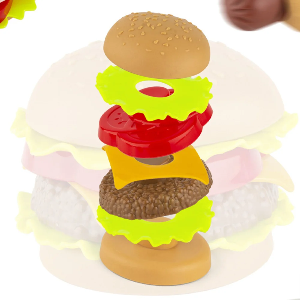 Simulatie Burger Set Speelgoed Doe alsof je kookt Voedsel Speelrekwisieten voor kinderen