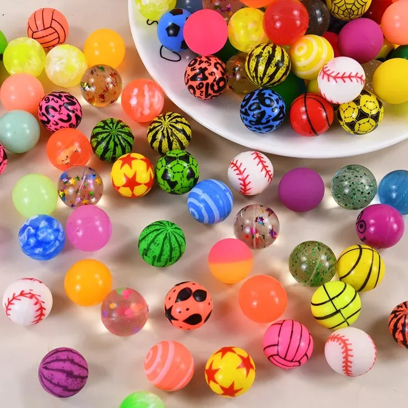 10-20 Stuks Rubber Stuiterende Bal Kids Gunsten Zomer Verjaardagsfeestje Cadeau voor Gasten Goody Pinata Vulstoffen prijzen Stuiterende Bal Speelgoed 23mm