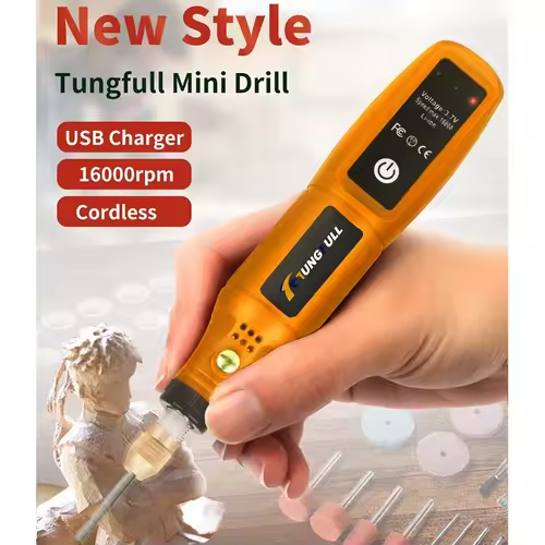DIY Mini Rotary Tool USB Engraving Tool Dremel Tool Mini Grinder Machine Mini Wireless Drill Rechargeable Polishing Machine - Image 6