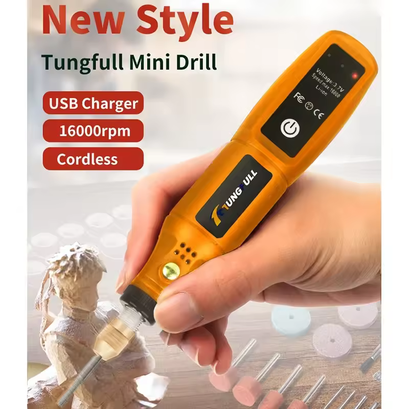 DIY Mini Rotary Tool USB Engraving Tool Dremel Tool Mini Grinder Machine Mini Wireless Drill Rechargeable Polishing Machine - Image 6