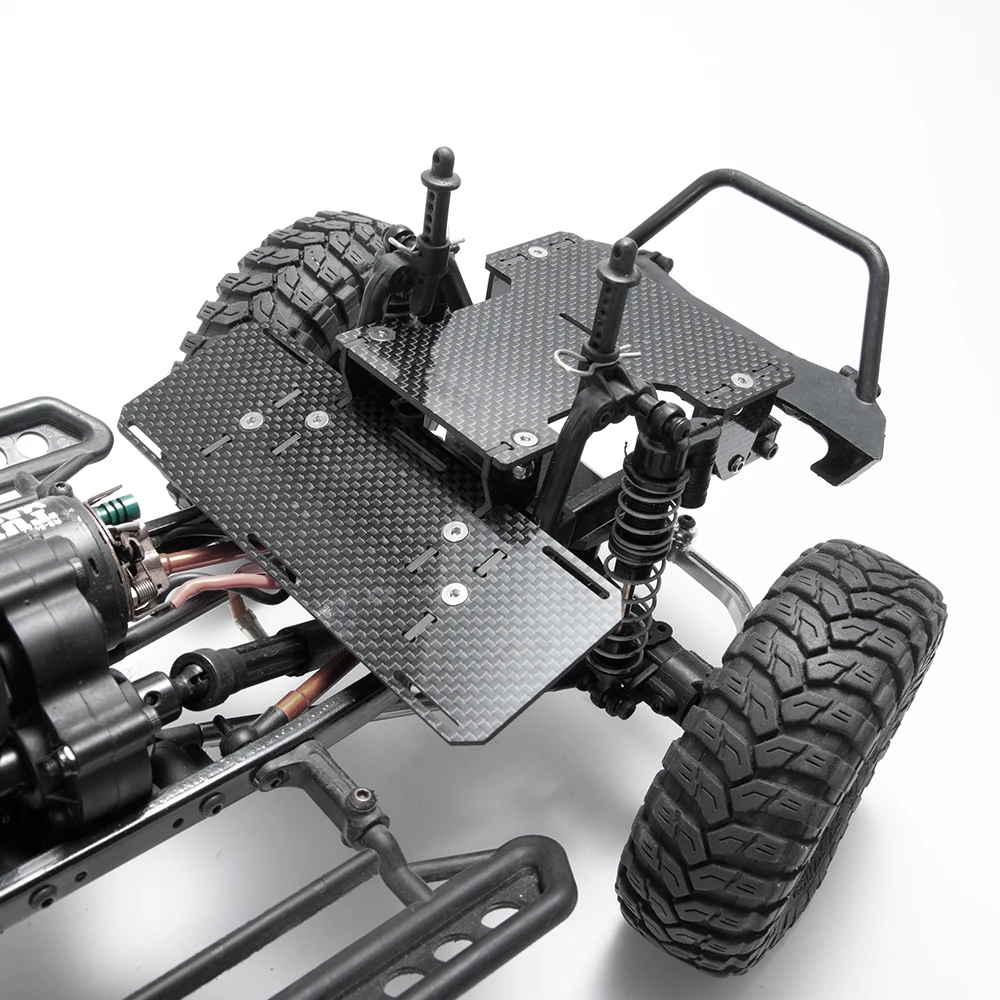 MIBIDAO Carbon Battery Front-mounted Panel for Axial SCX10 1/10 RC Crawler Car Truck Model Upgrade Modification Parts
