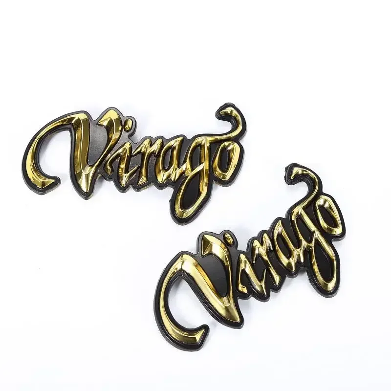 

NEW 1 Pair Gold Color Gas Tank Sticker for YAMAHA VIRAGO XV125 250 400 535 700 Motorcycle Emblem Decoration Decals