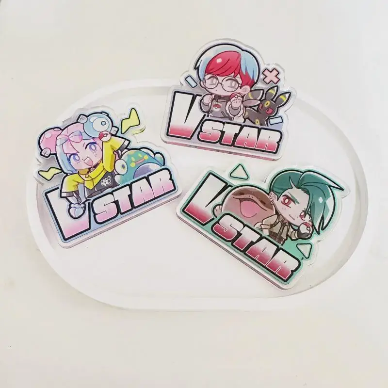 การ์ดอะคริลิคพิมพ์ลายการ์ตูนอนิเมะสองด้านสำหรับสะสมการ์ดโปเกมอน Vstar รุ่น Ptcg Iono Irida Elesa ขนาด 56x59 มม.